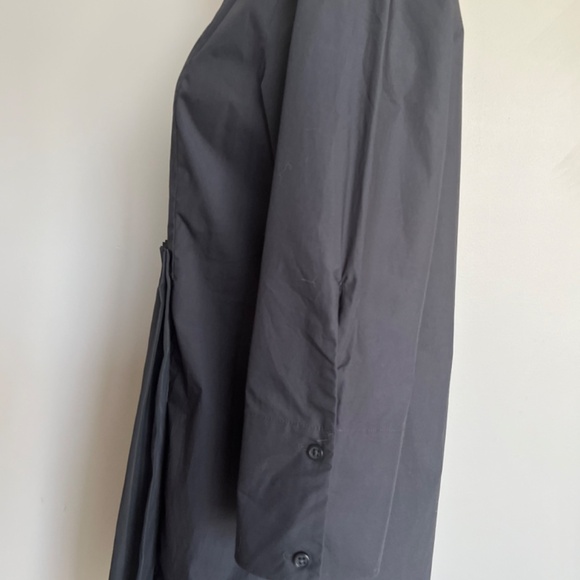 Cos Navy 3/4 sleeve Voluminous Gathered Cotton Casual A-line Dress w/ Pockets - Picture 9 of 12